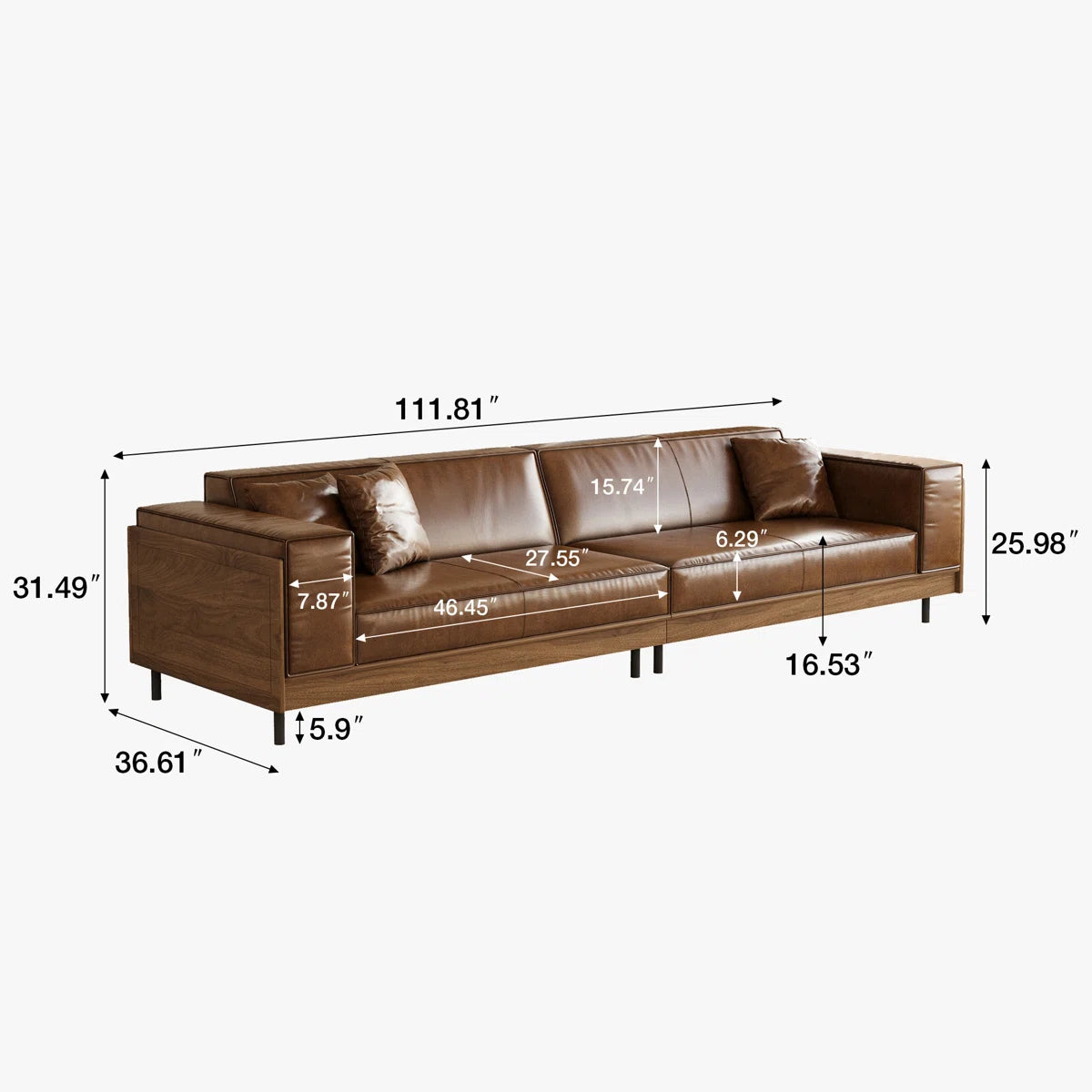 Maisonelle Leather Sofa