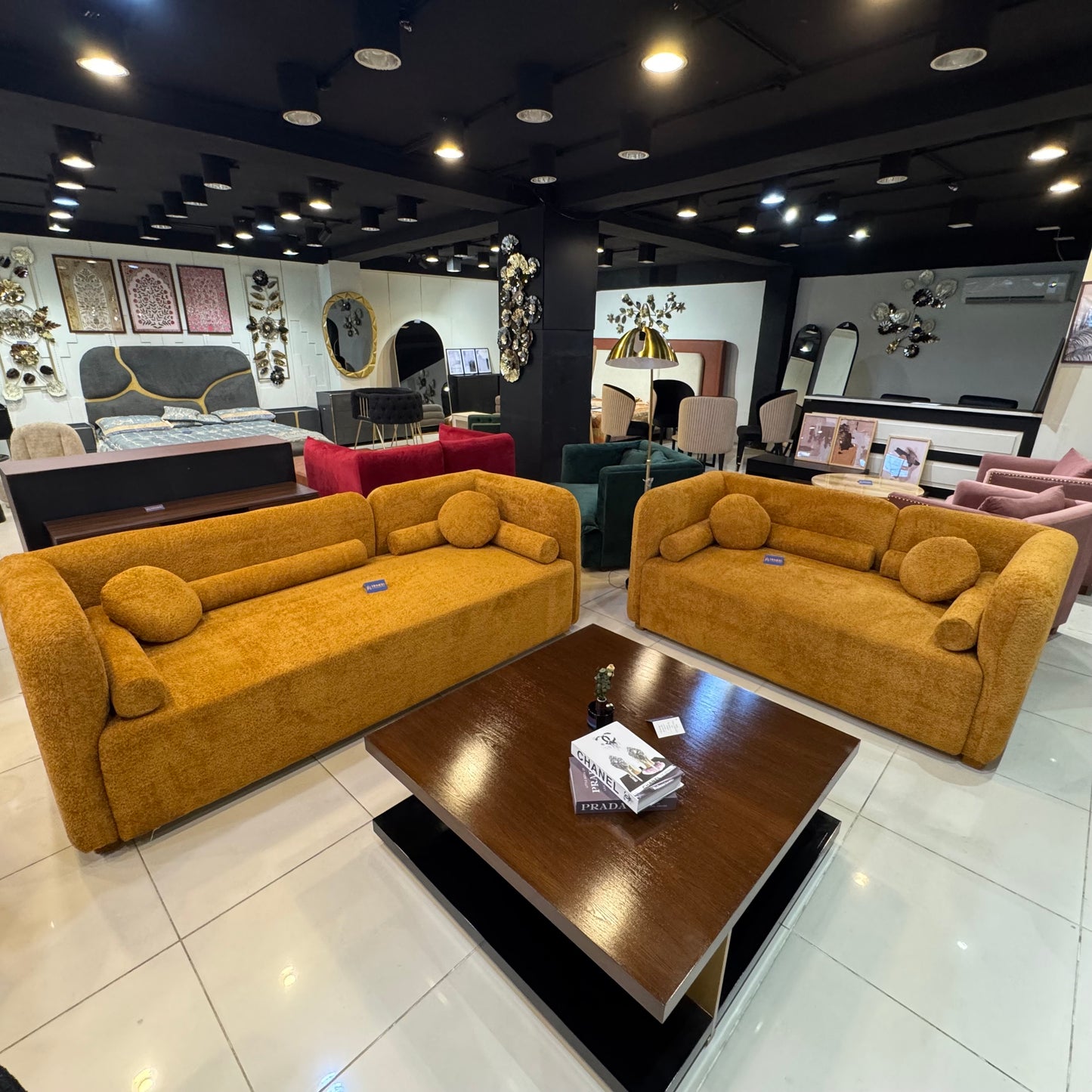 Velurian Mustard Sofa