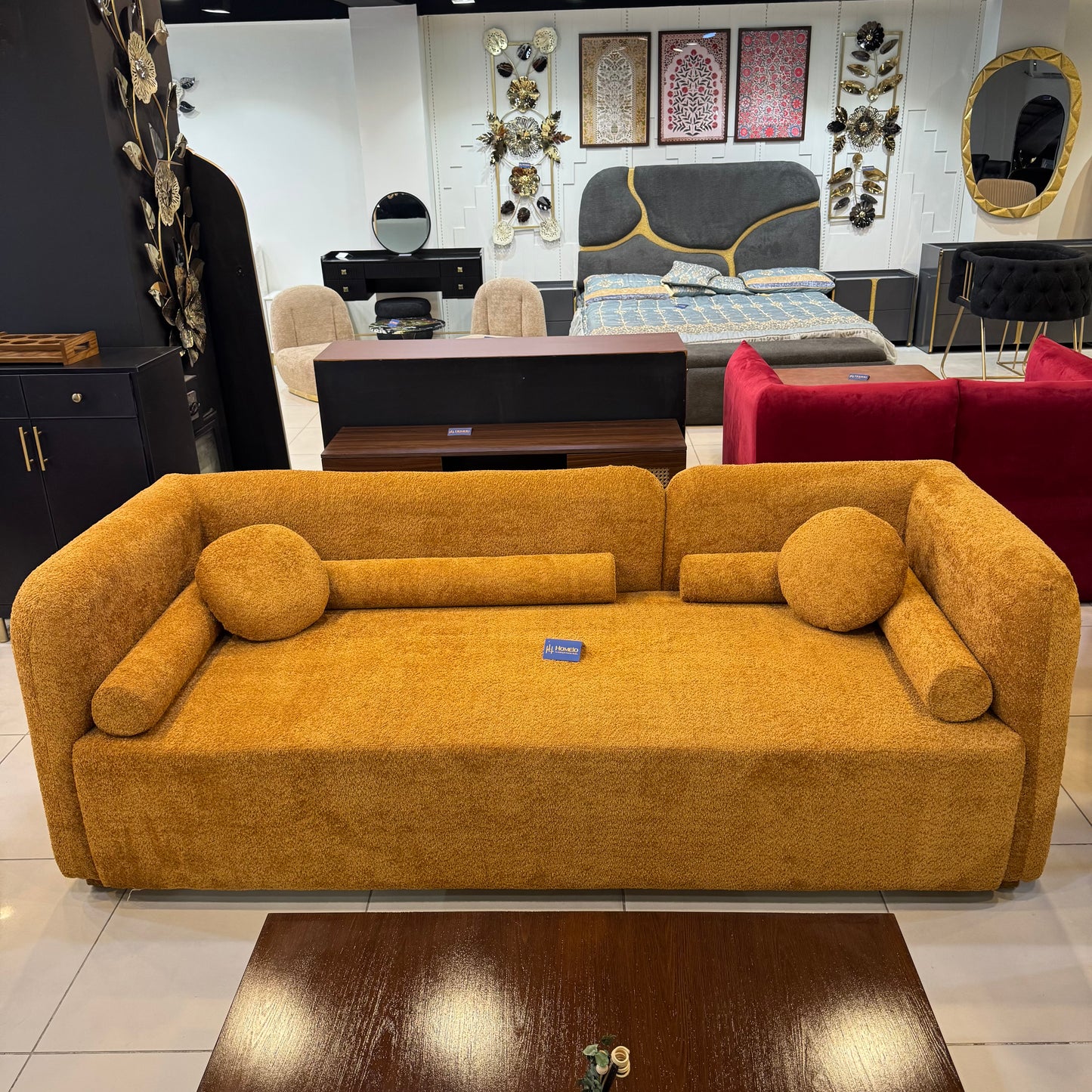Velurian Mustard Sofa