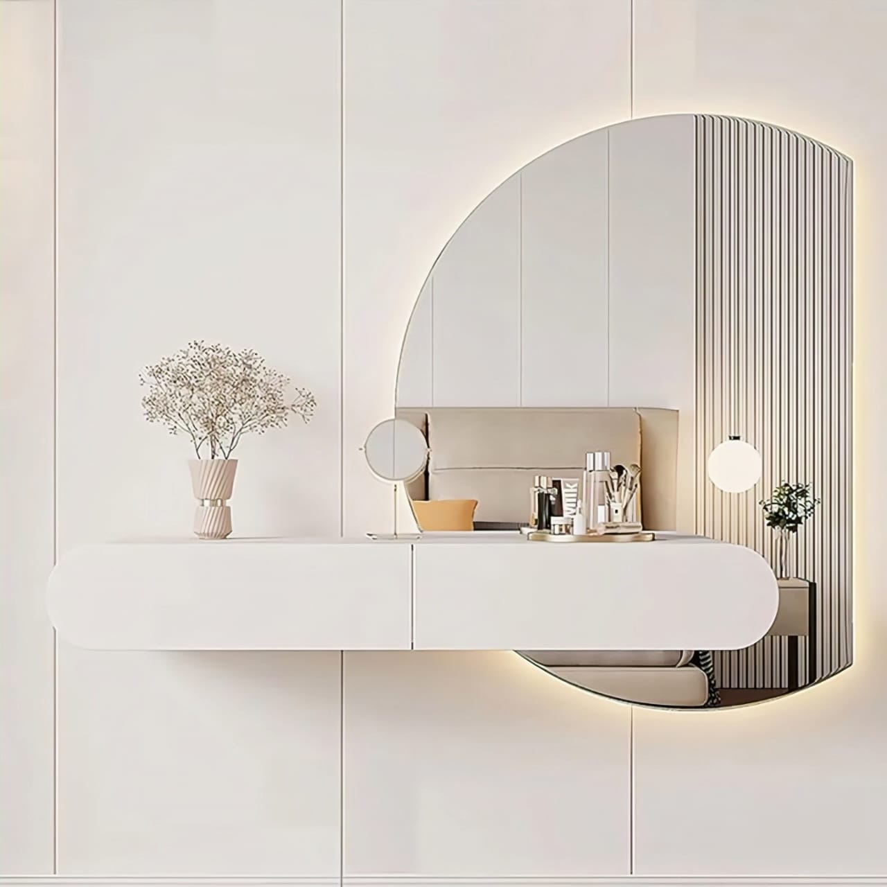 Amocho Vanity + Mirror with Adjustable Modern Design
Customizable Vanity Table with High-Quality Glass Mirror
Sleek Functional Vanity for Bedroom or Studio
Modern Vanity Setup with Easy Installation Hardware