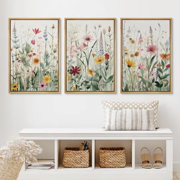 Wild Floral FrameArt | Set of 3