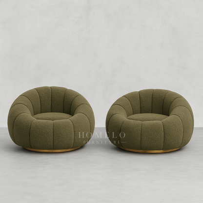 Pumpkin Boucle Sofa - 7 Seater