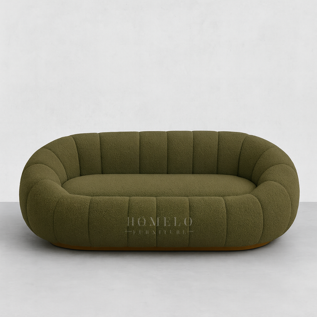 Pumpkin Boucle Sofa - 7 Seater