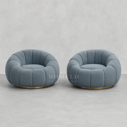 Pumpkin Boucle Sofa - 7 Seater