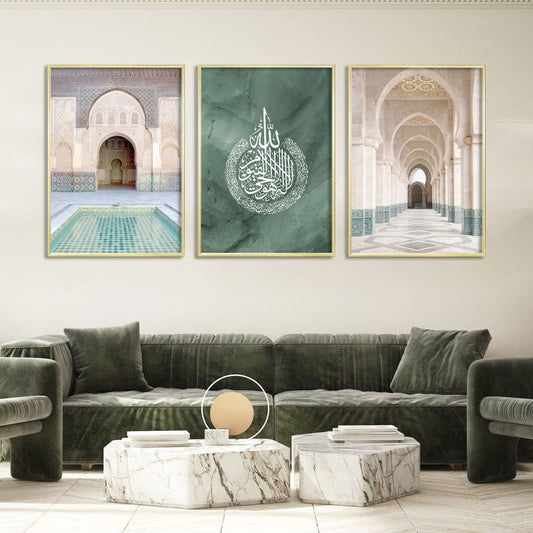 Turquoise FrameArt | Set of 3