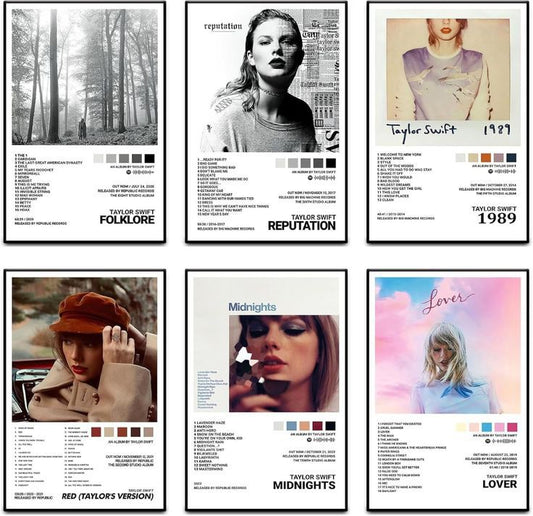 Taylor Swift Poster Set | Set of 6