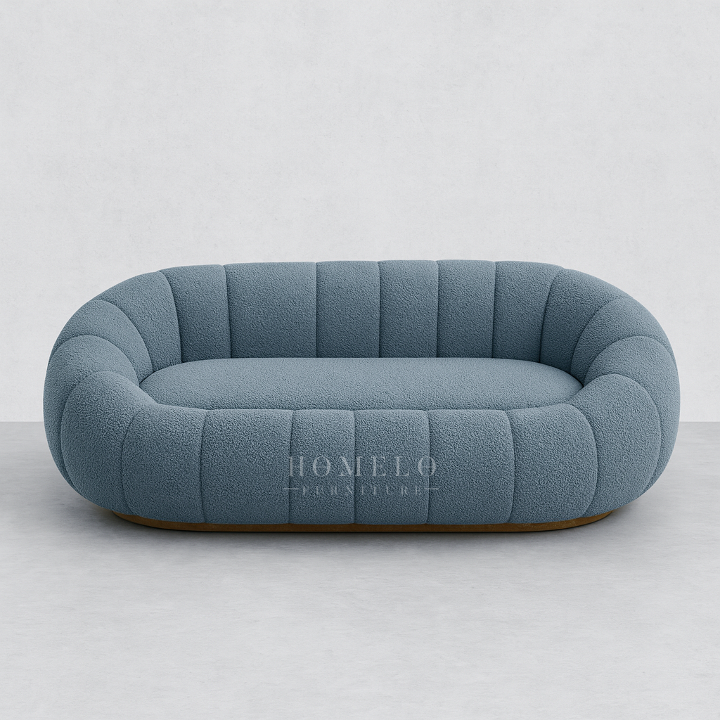 Pumpkin Boucle Sofa - 7 Seater