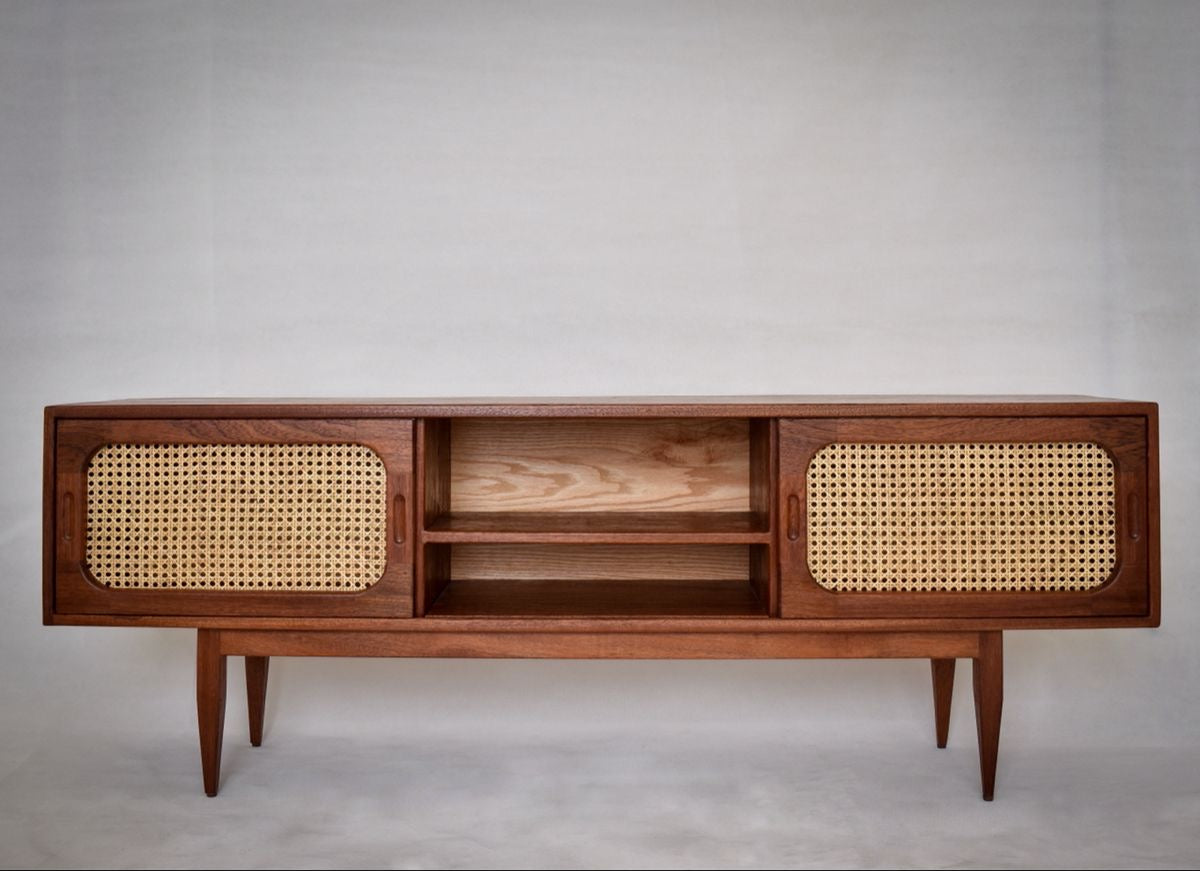 TeakWood Cane - Media Console
