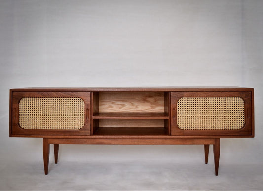TeakWood Cane - Media Console