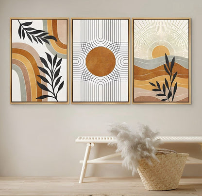 Abstract Sunny FrameArt | Set of 3