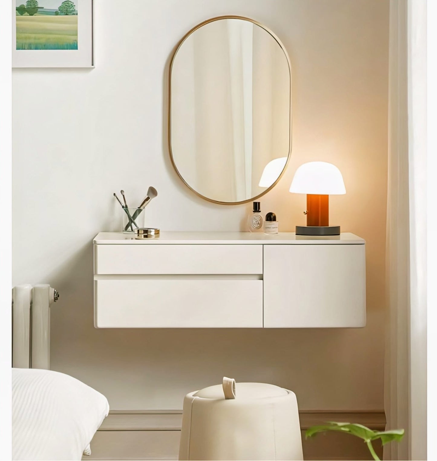Emke Vanity + Mirror with Wall-Mounted Space-Saving Design
Modern Floating Vanity Table with Large Makeup Mirror
High-Definition Ultra-White Lens Mirror Vanity
Contemporary Wall Vanity for Bedroom or Studio Setup