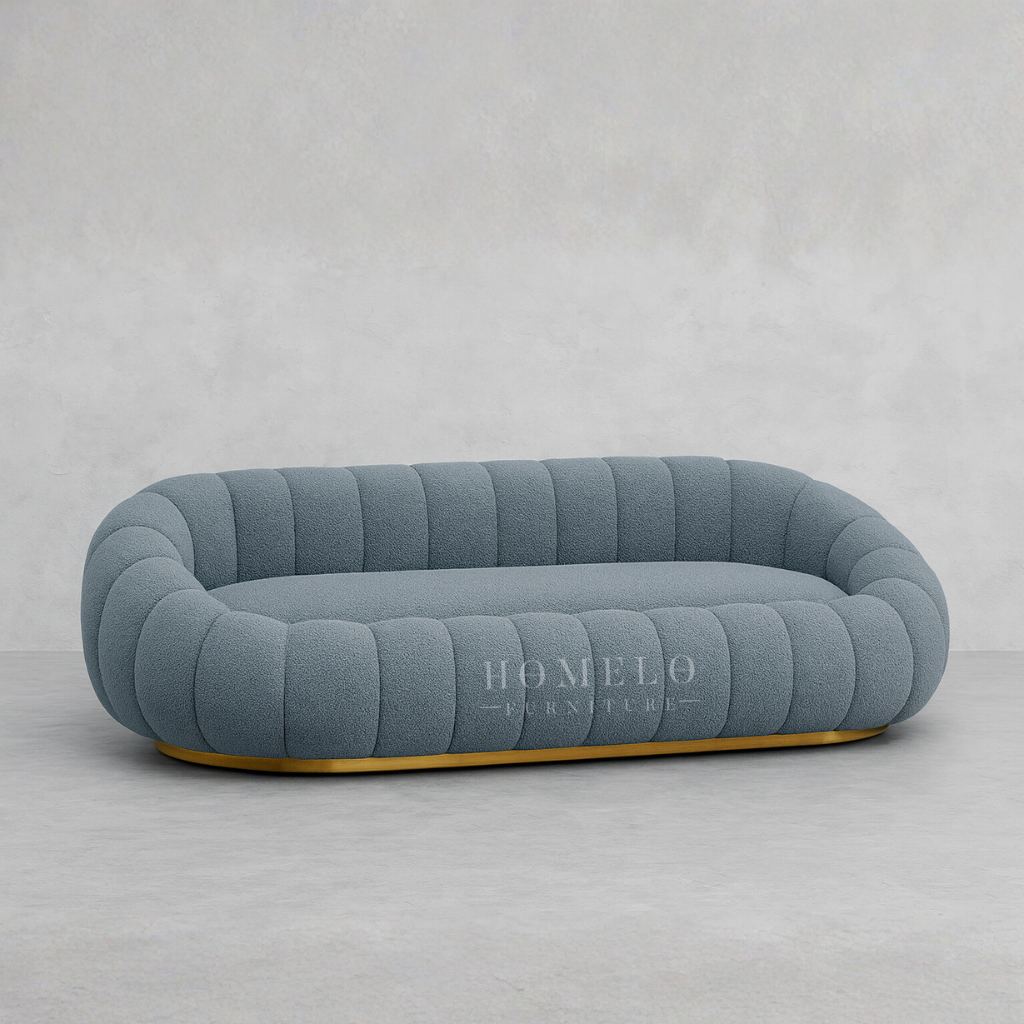 Pumpkin Boucle Sofa - 7 Seater