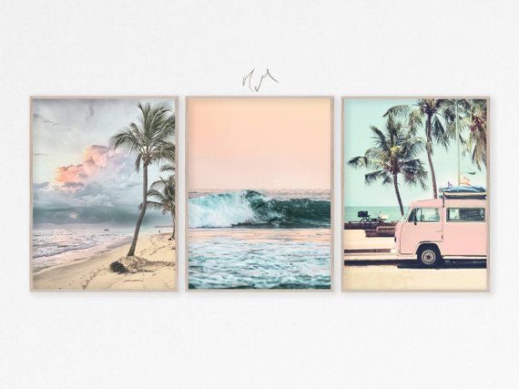 Beachy Vibes II FrameArt | Set of 3