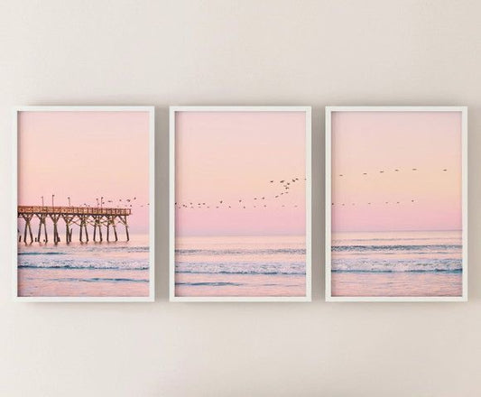 Pink Sky FrameArt | Set of 3