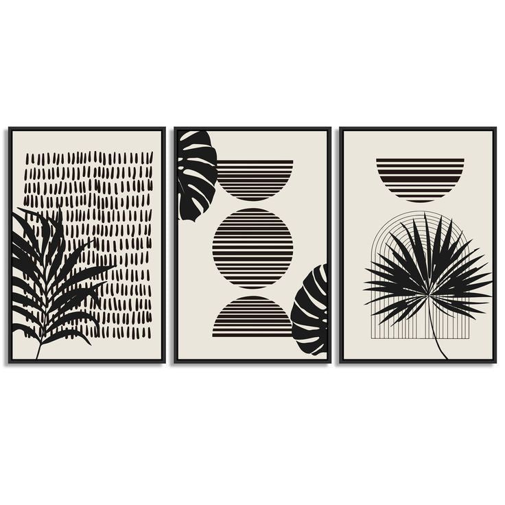 Black & White VII FrameArt | Set of 3