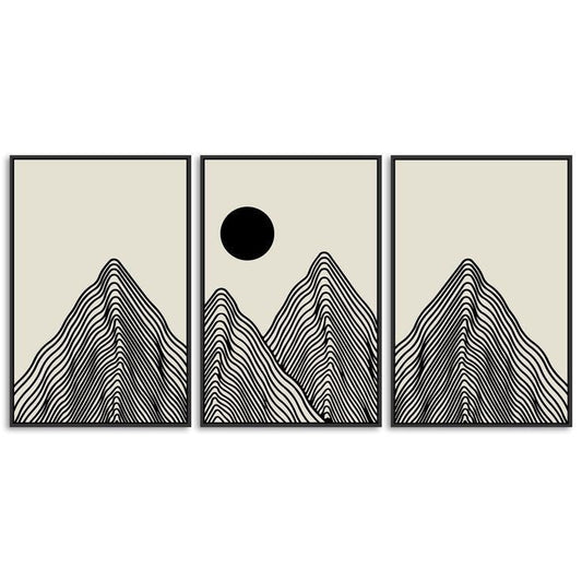 Black & White III FrameArt | Set of 3