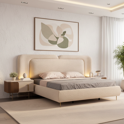 Aurelius Tiered Bouclé Bed