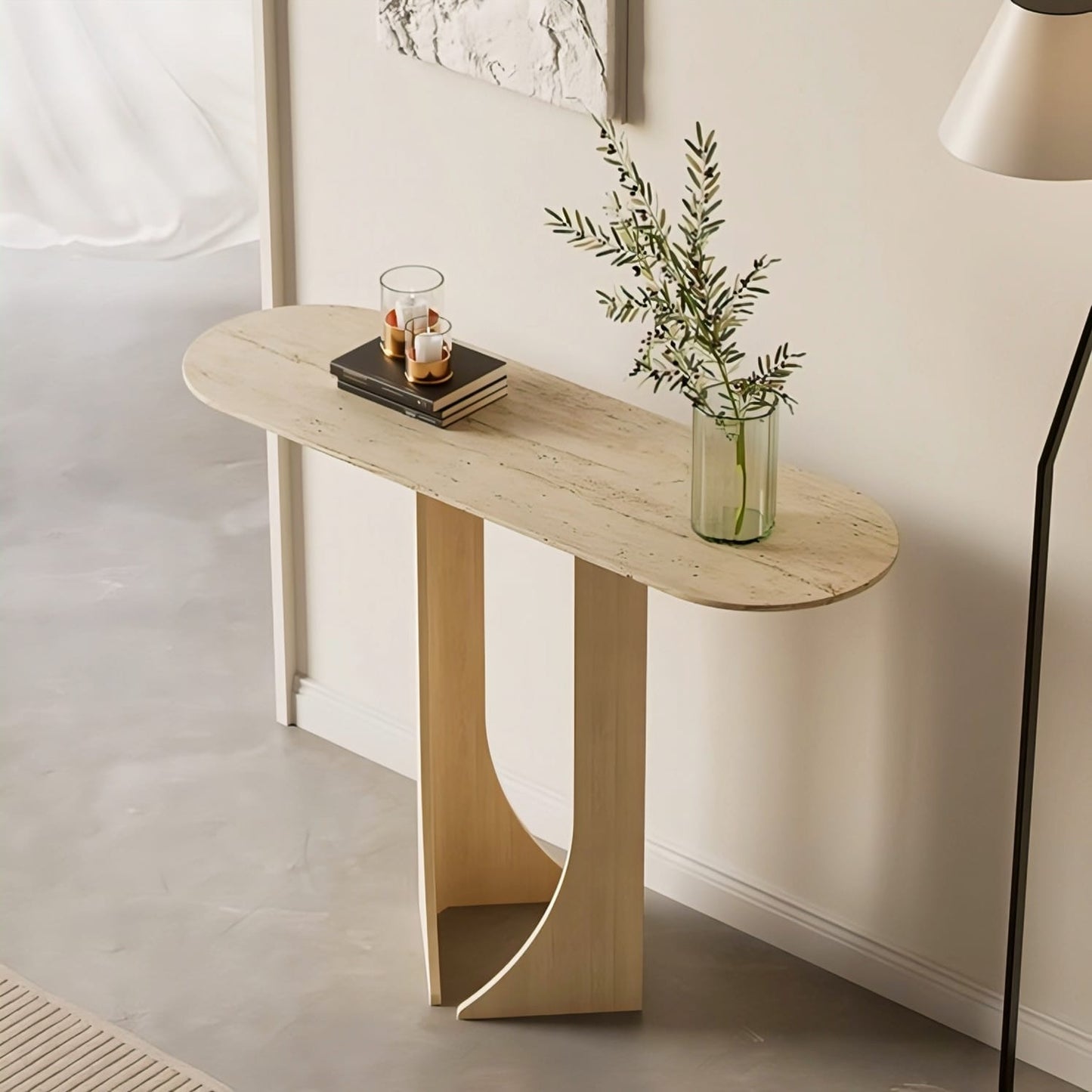 Travertine Console
