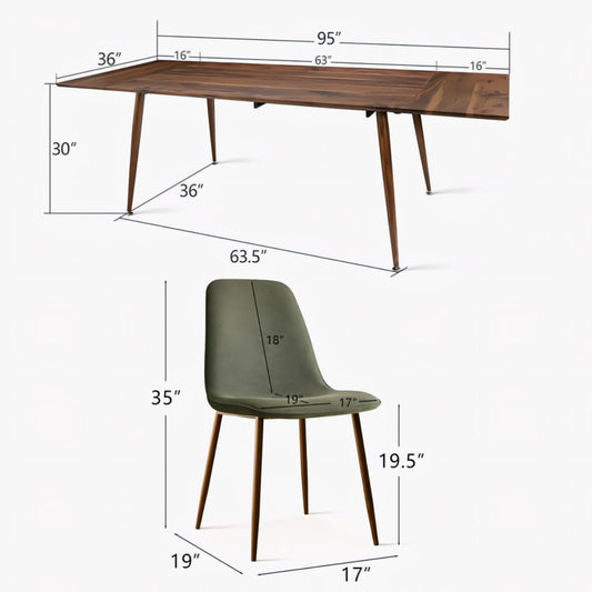 Loft Dining Set - Modern Extendable Table