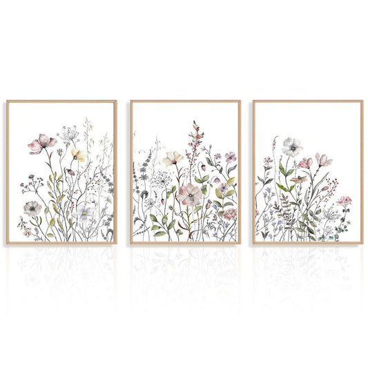 Dazzle Floral FrameArt | Set of 3