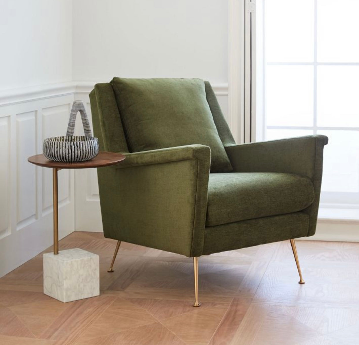 Carlo Living Chair - Custom Velvet Design