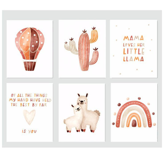 Lama Mama FrameArt | Set of 6