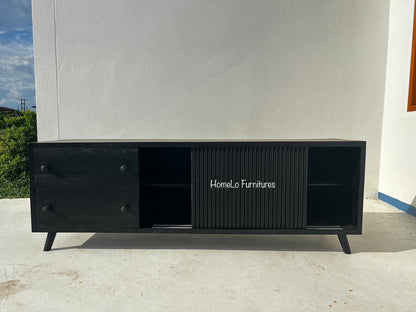 Charcoal Media Console