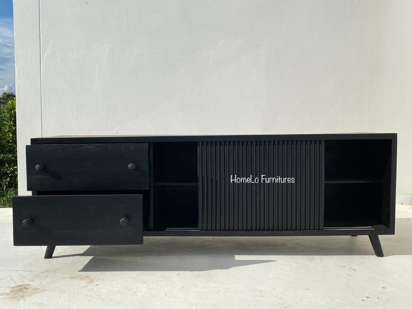 Charcoal Media Console