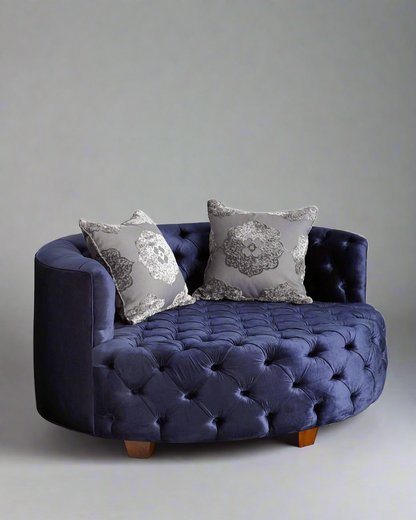 Juliet velvet cuddle chair in modern design