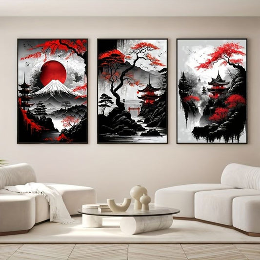 Dark Japanese FrameArt | Set of 3