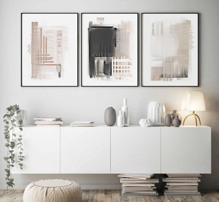 Neutral Abstract IV FrameArt | Set of 3