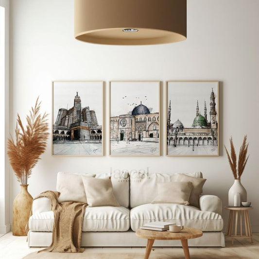 Holy places FrameArt | Set of 3