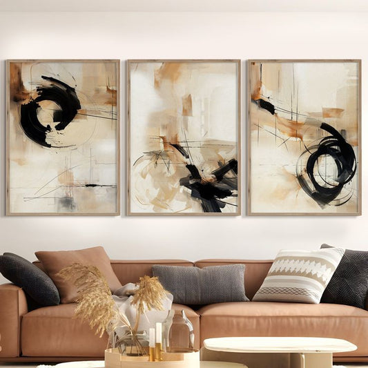 Neutral Abstract V FrameArt | Set of 3