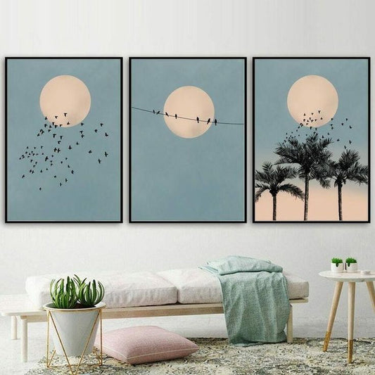 Luna Abstract FrameArt | Set of 3