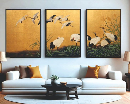 Mustard Japanese FrameArt | Set of 3