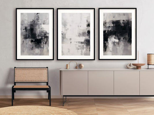 Neutral Abstract II FrameArt | Set of 3