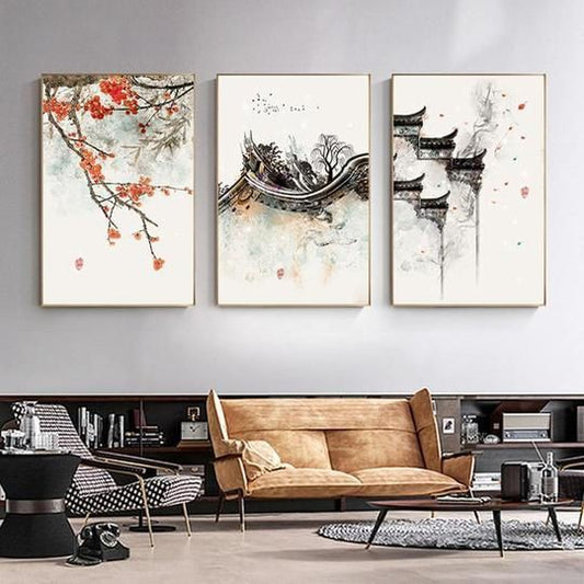 Winter Japanese FrameArt | Set of 3