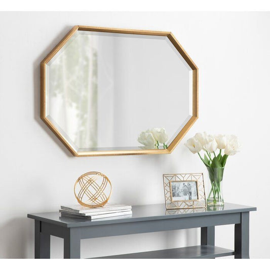 Gudrun horizontal wall mirror 24 by 36 inches made with durable MDF for modern interiors.
