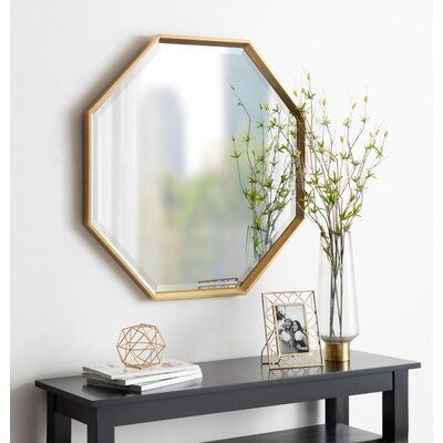 Modern octagonal Octo wall mirror 30 by 30 inches made with durable MDF for contemporary interiors