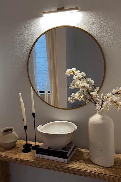 Celeste Mirror made with MDF and reflective glass, available in 36x36 and 24x24 sizes, perfect for modern interiors.