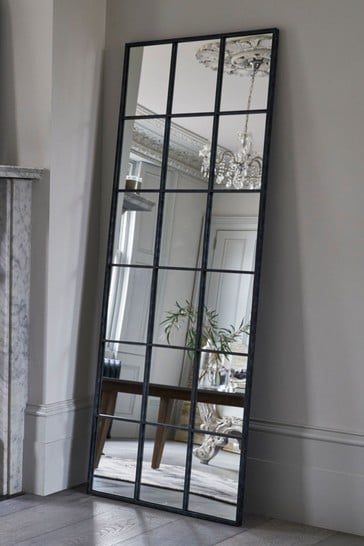 Modern vertical Check Mirror with MDF frame, ideal for bedrooms, hallways, and living spaces