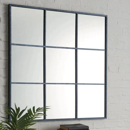  Modern Durand Square Mirror with MDF frame, perfect for living rooms, bedrooms, and hallways