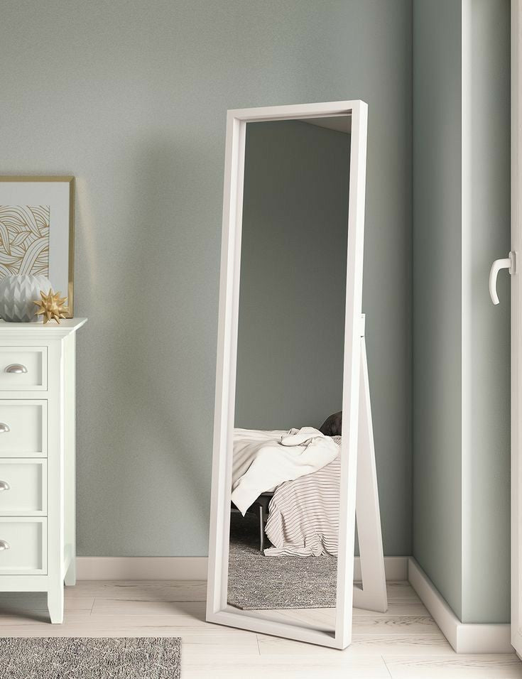 Modern Fraiser Mirror with solid wood frame, ideal for bedrooms, living rooms, and hallways