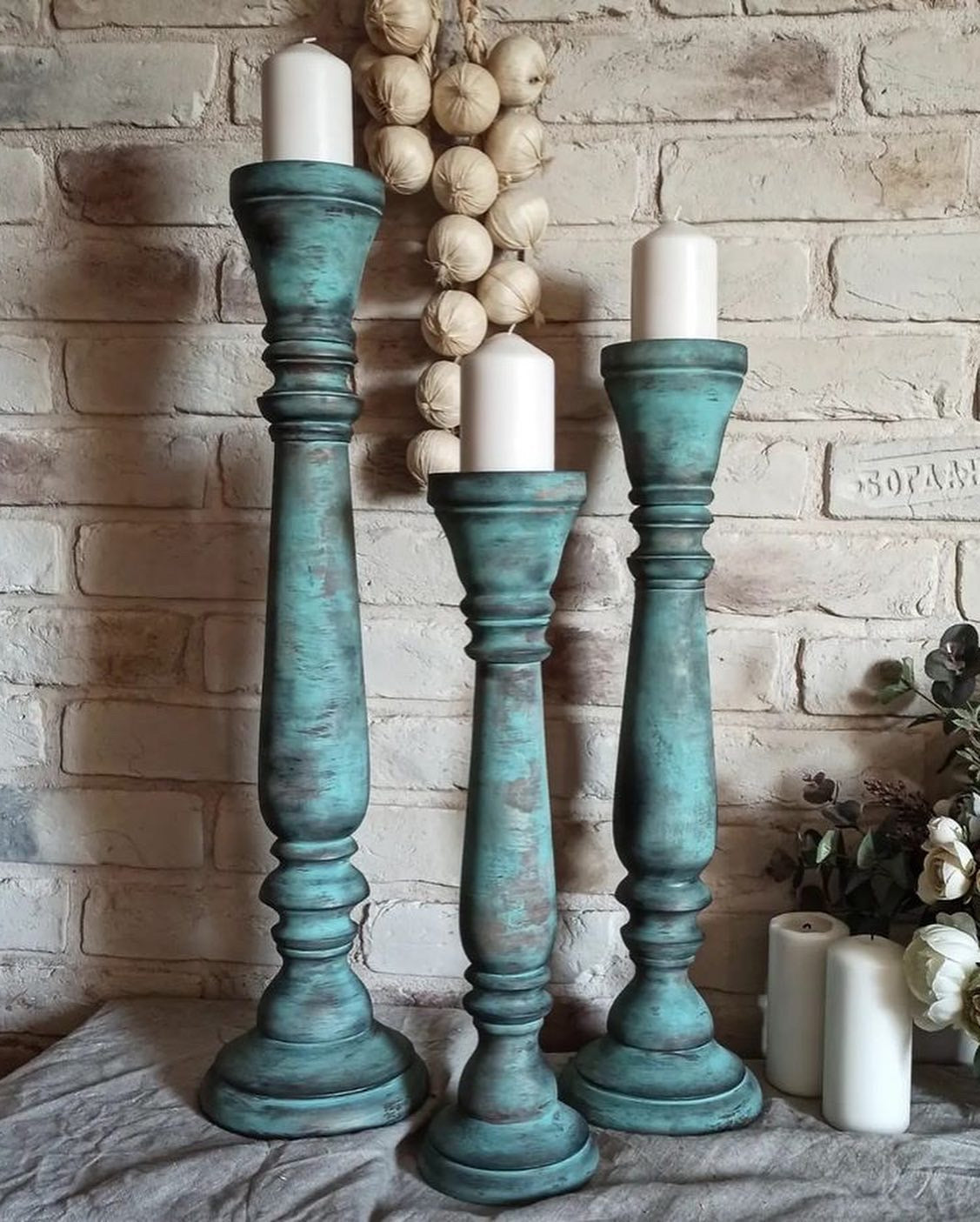 Sapphire Candle Pillars