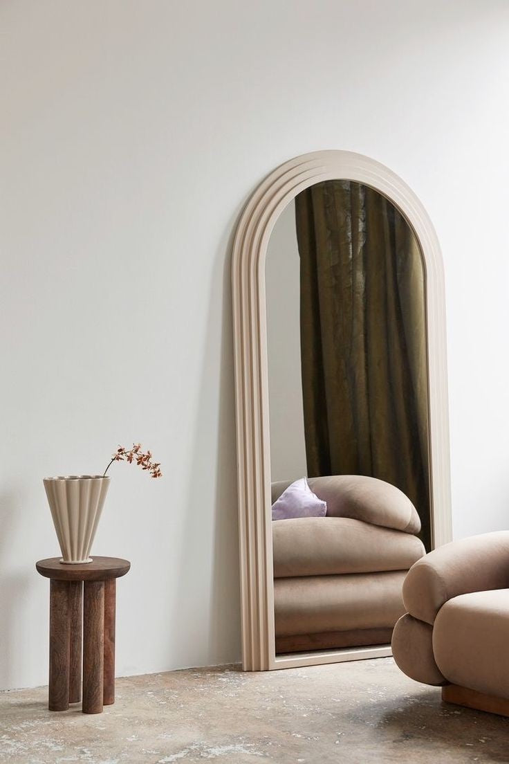 Modern Kassandra Mirror with MDF frame, ideal for bedrooms, living rooms, and hallways