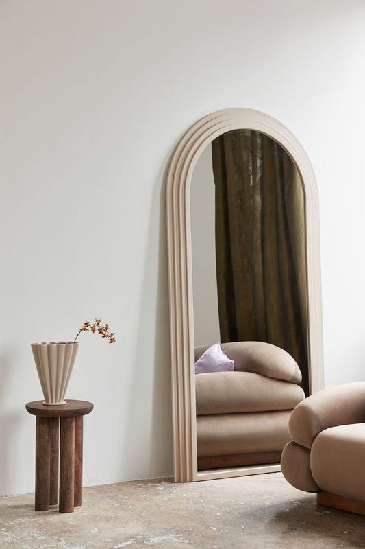 Modern Kassandra Mirror with MDF frame, ideal for bedrooms, living rooms, and hallways