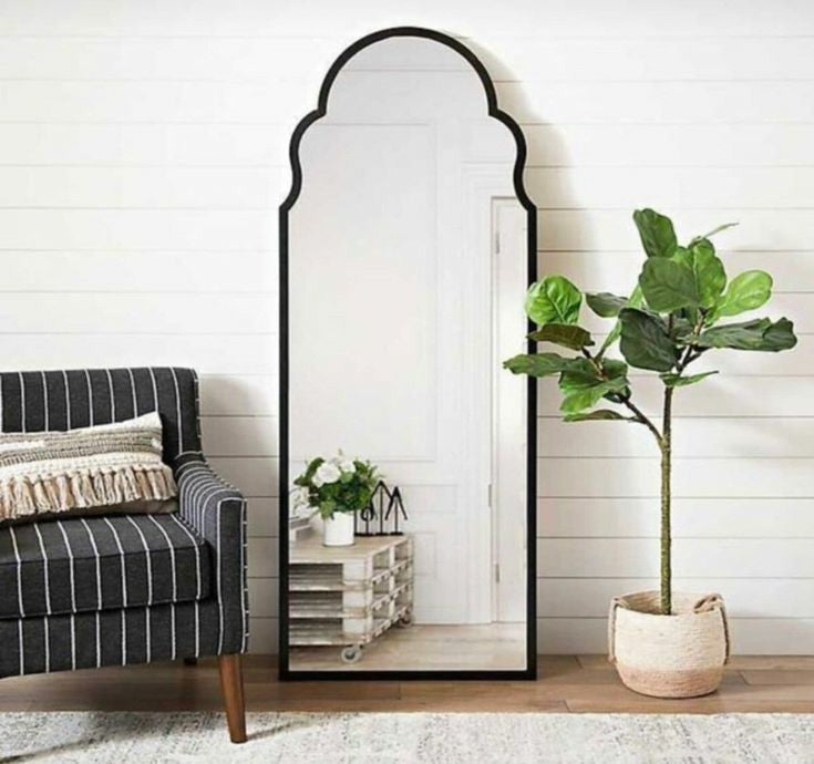 Full-length Kings Mirror made from MDF with Duco paint finish, measuring 65x24 inches, styled for modern home interiors.